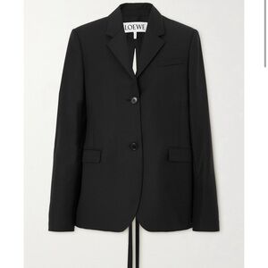 Loewe's black, wool, split back blazer, EU34